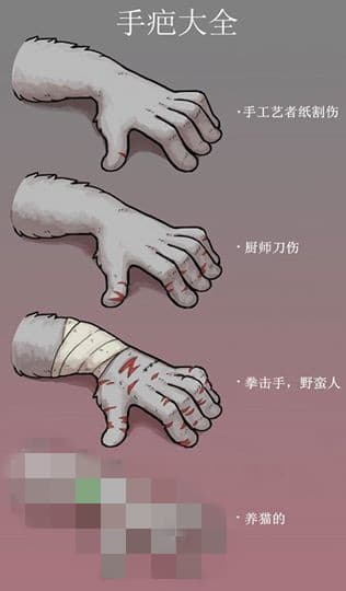 如何通過手上疤痕來判斷對方的工作？