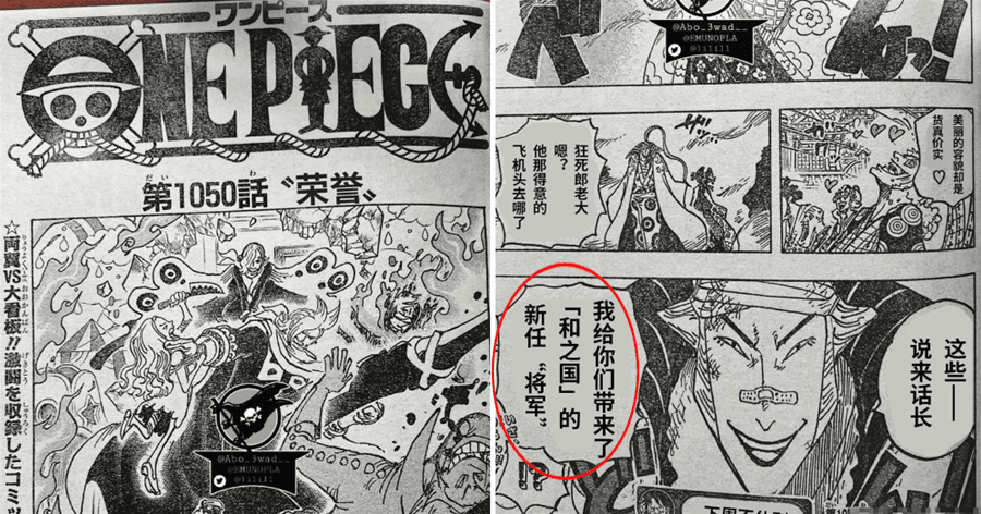 海賊王1050話「個人漢化」海面響起凱多謝幕的鼓聲