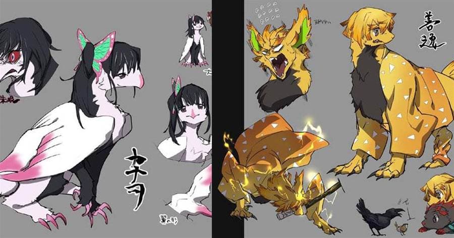 不當鬼也不當人，《鬼滅之刃》鬼殺隊全體獸化！兇猛又Q萌，粉絲：大哥快來揍我！