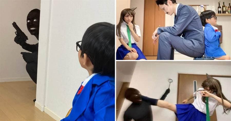 太酷了!日本男coser結婚後,帶著妻兒一起玩cos,甚至可以出女角