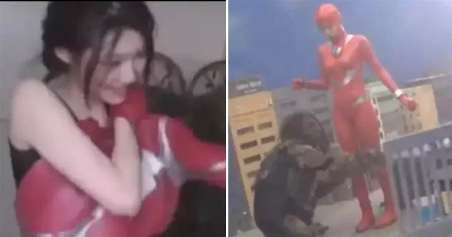 女奧特曼皮套下還要穿什麼?現場換衣照片曝光,難怪都不願去應聘